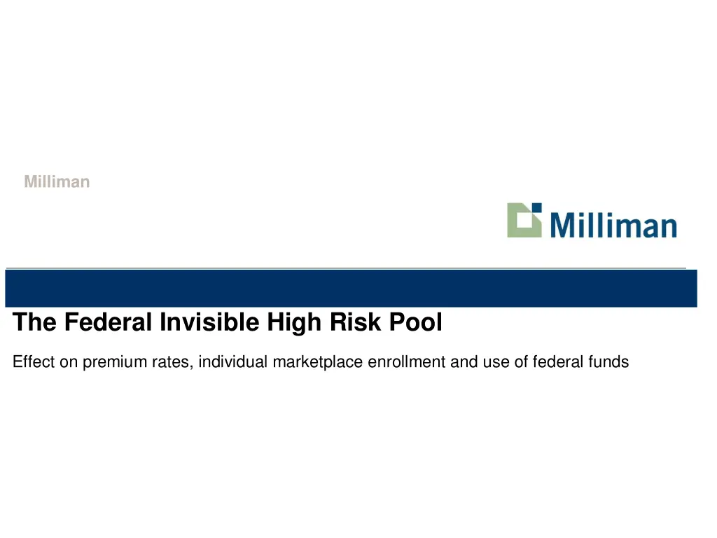 milliman white paper