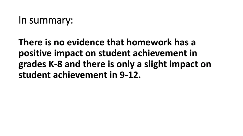 in summary in summary