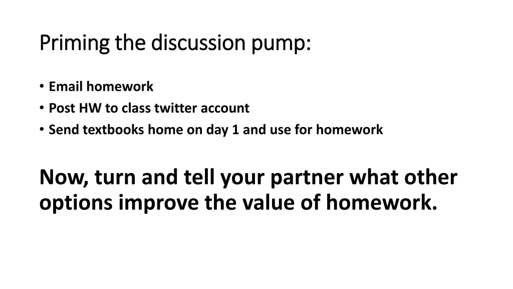 priming the discussion pump priming