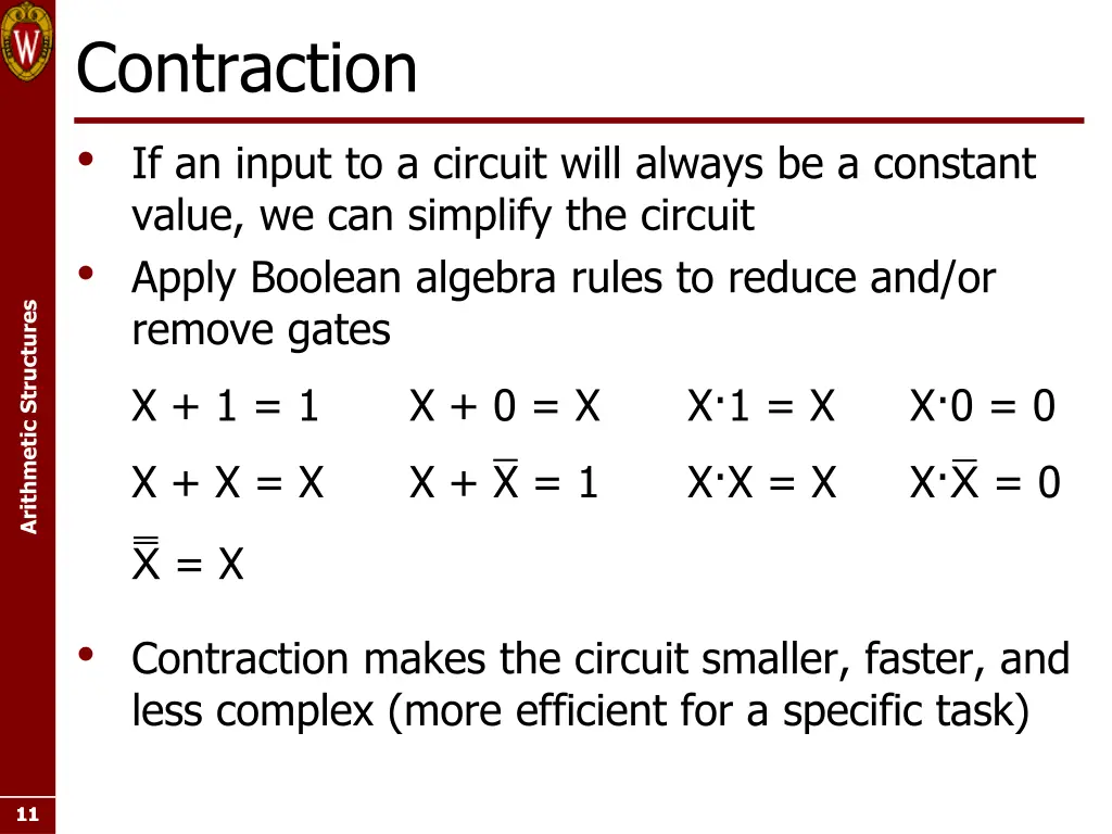 contraction if an input to a circuit will always