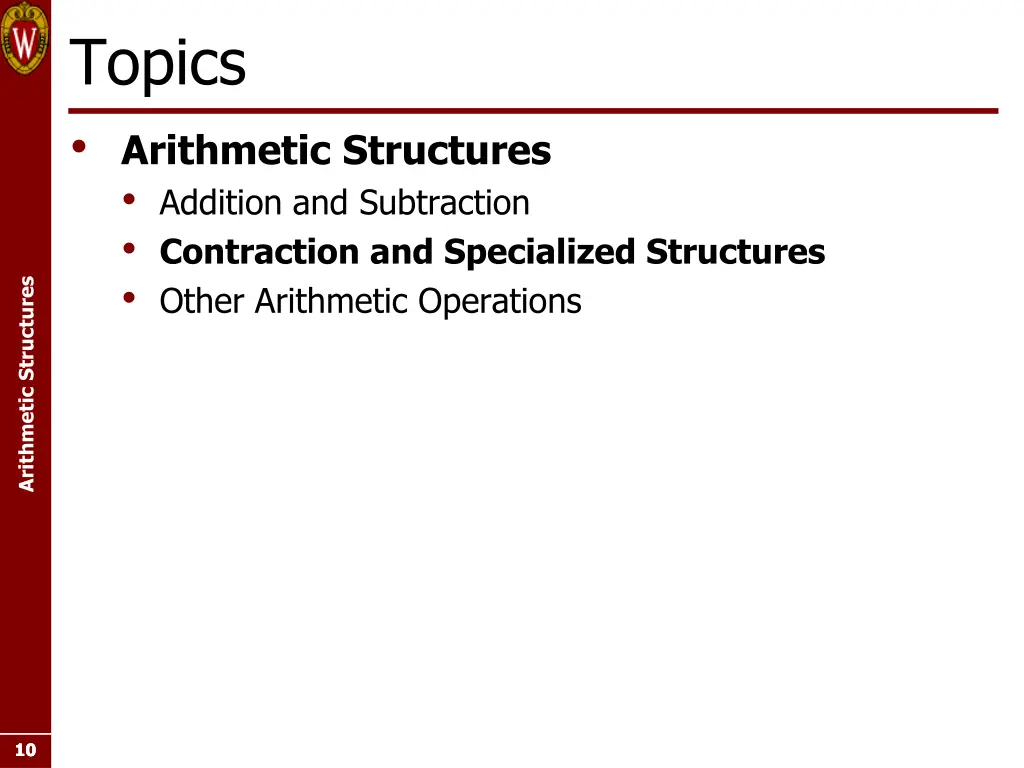 topics arithmetic structures addition 1