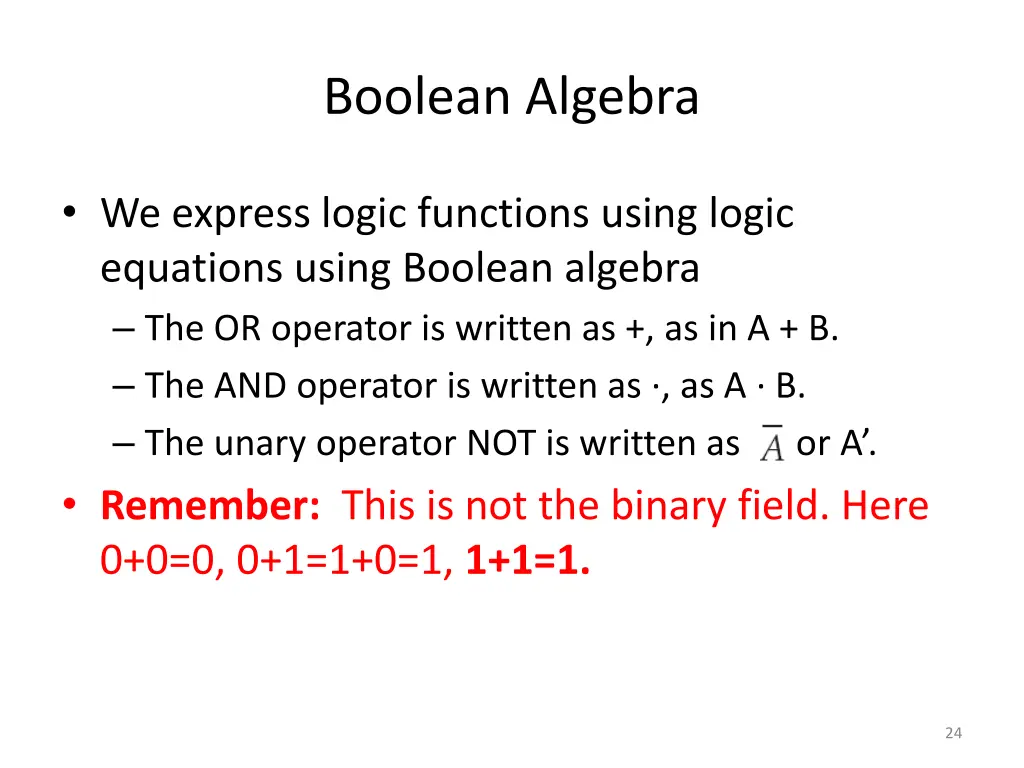 boolean algebra