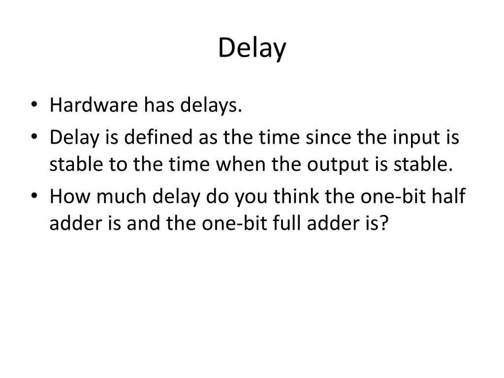 delay