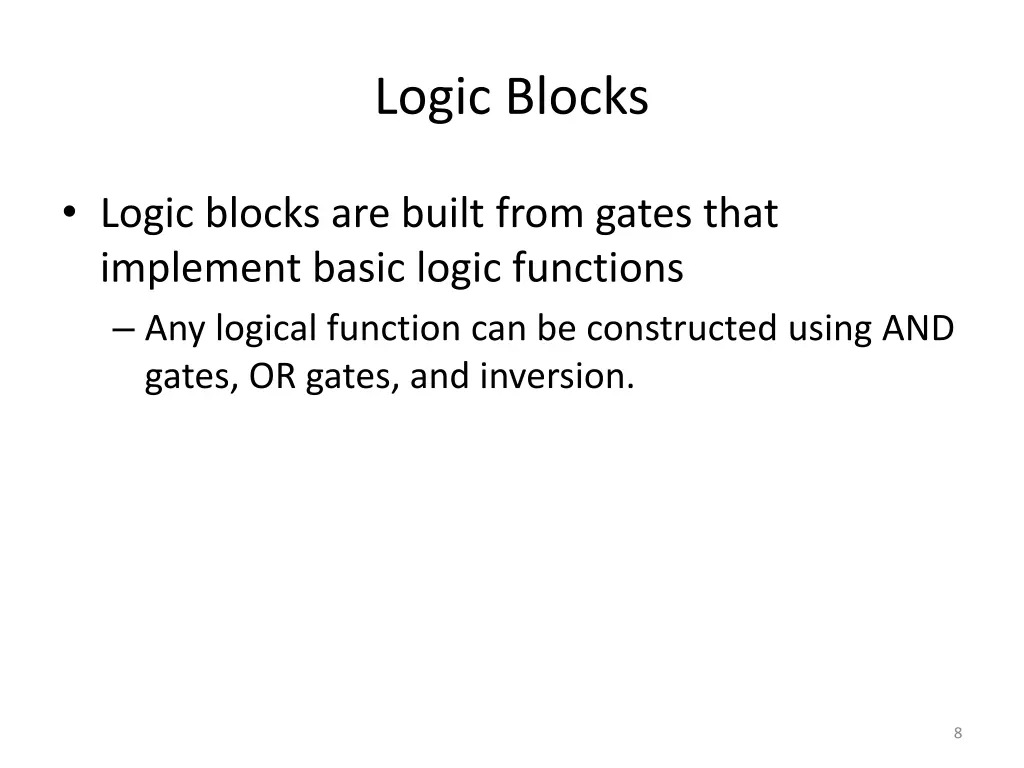 logic blocks