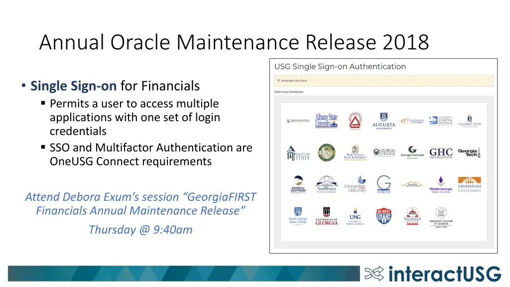 annual oracle maintenance release 2018 2
