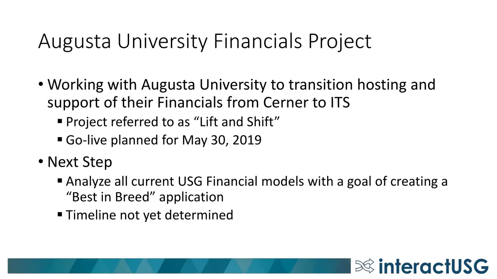 augusta university financials project