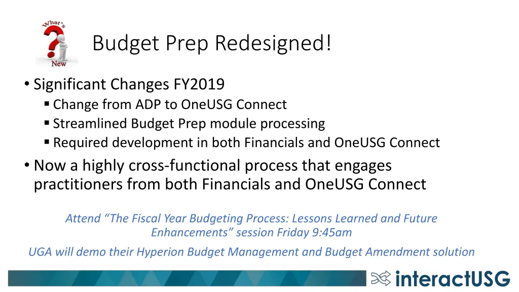budget prep redesigned