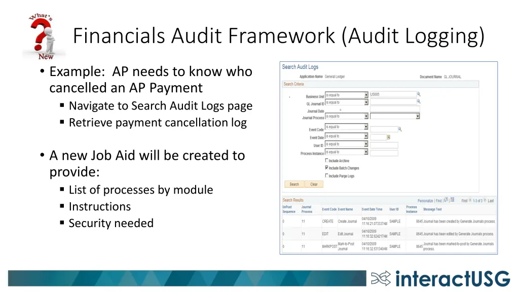 financials audit framework audit logging 1