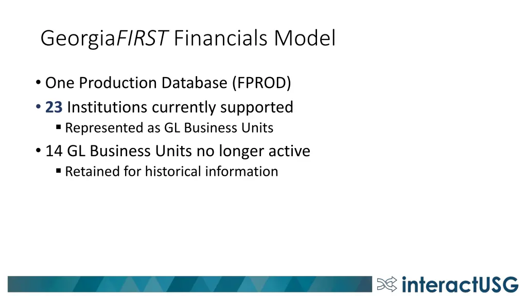 georgia first financials model