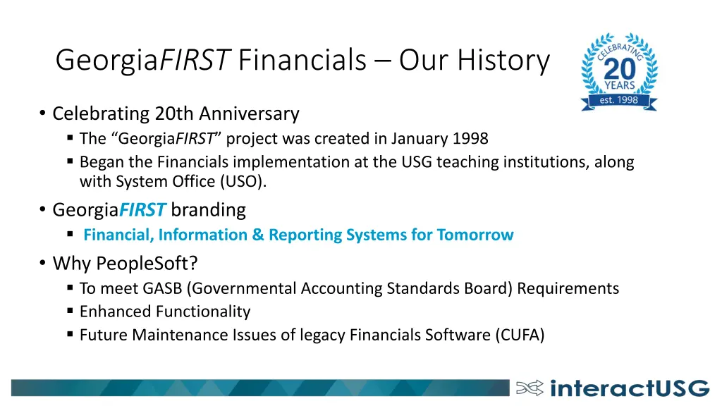 georgia first financials our history