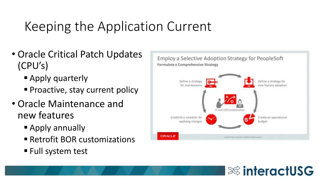keeping the application current