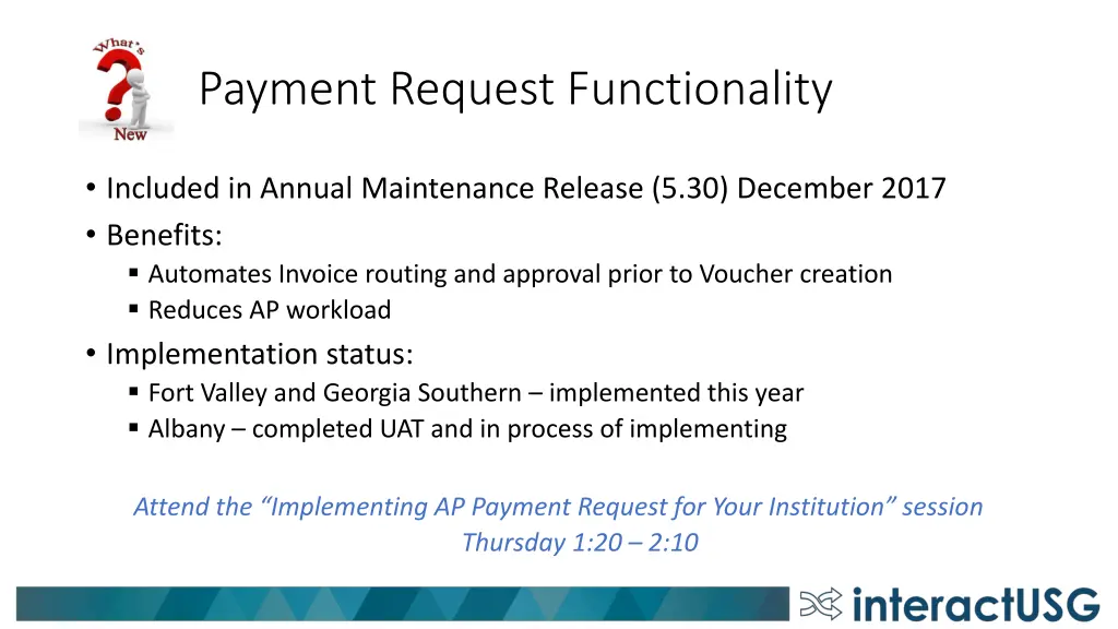 payment request functionality