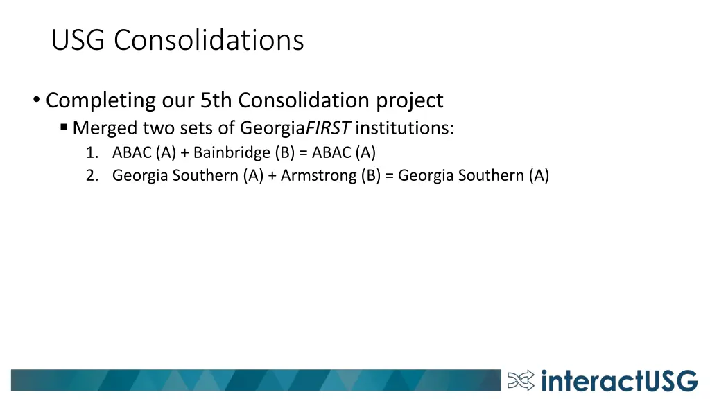 usg consolidations