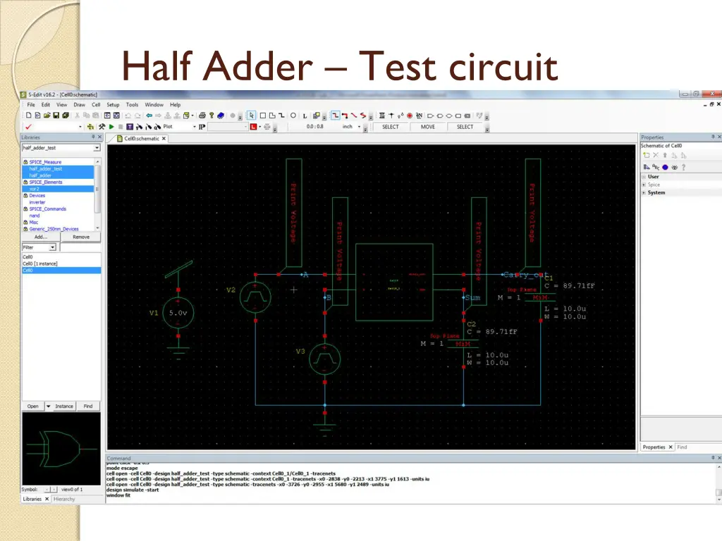 half adder test circuit