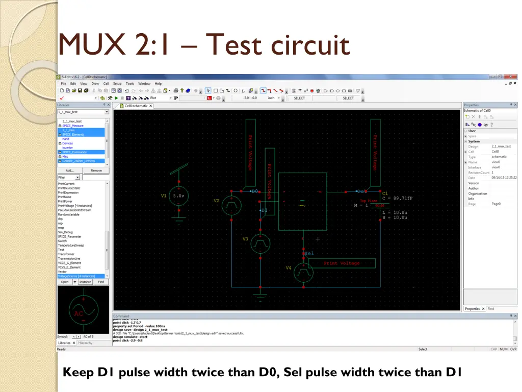 mux 2 1 test circuit