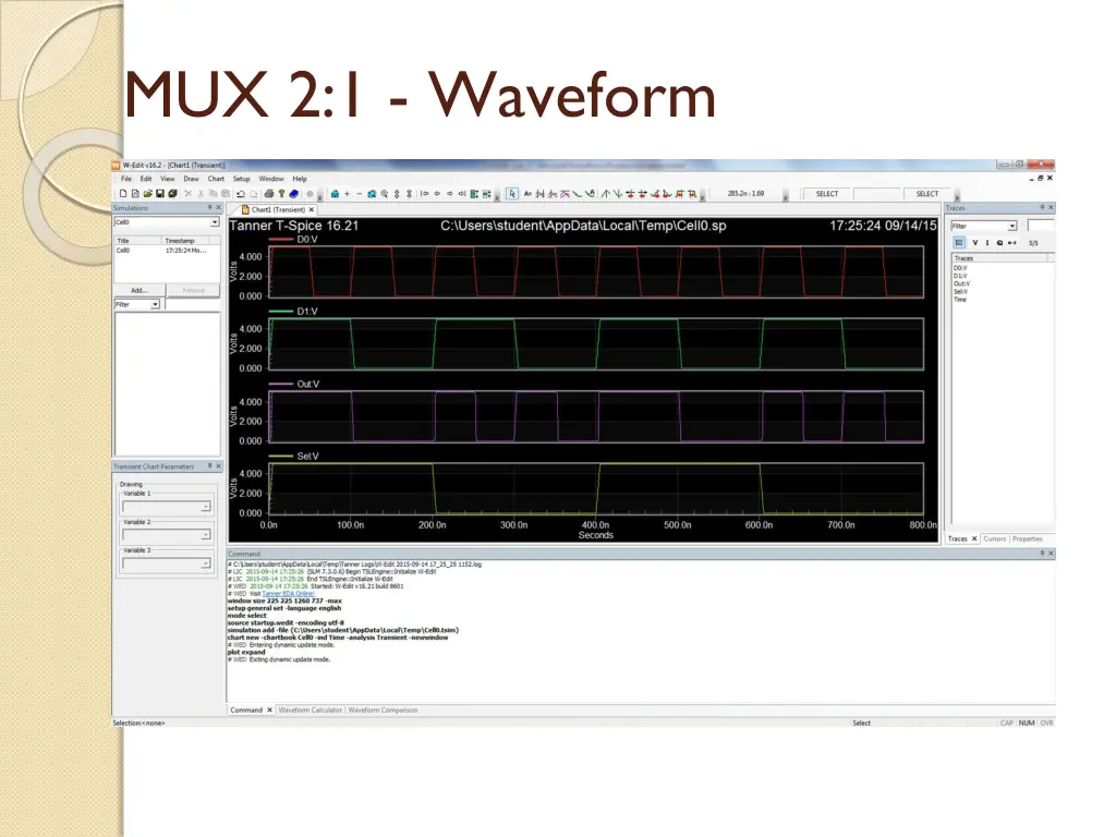mux 2 1 waveform