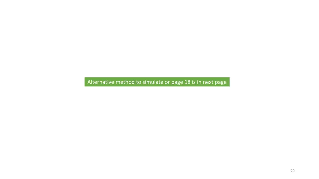 alternative method to simulate or page