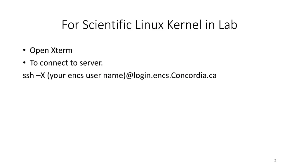 for scientific linux kernel in lab