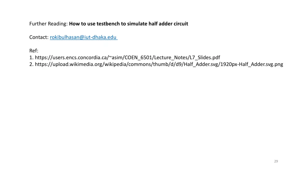 further reading how to use testbench to simulate
