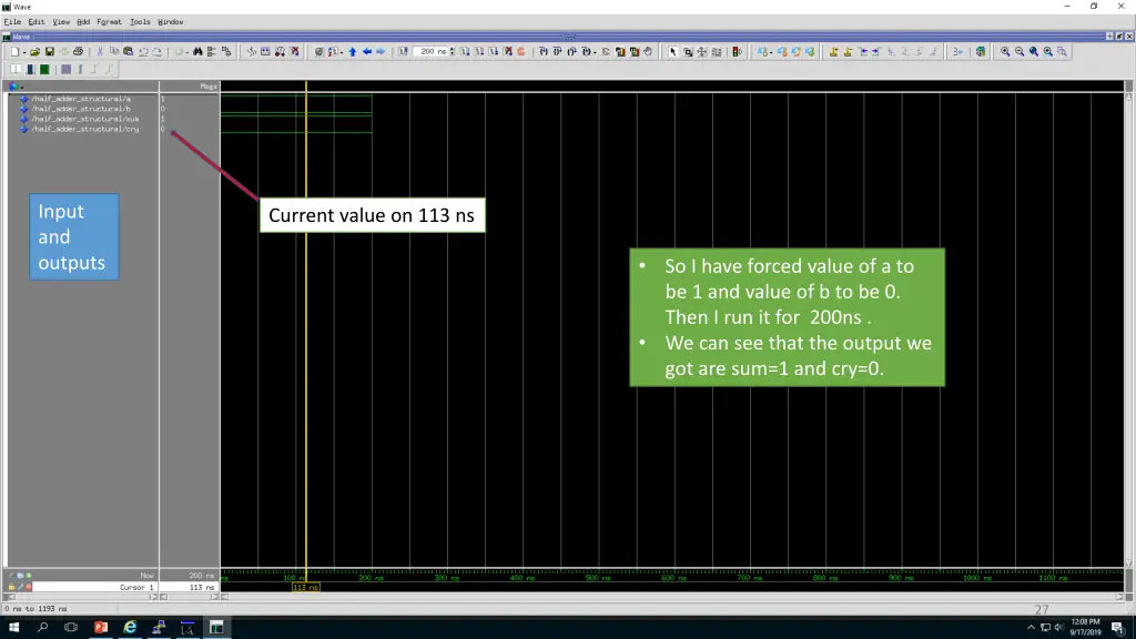 input and outputs