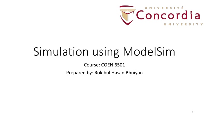 simulation using modelsim