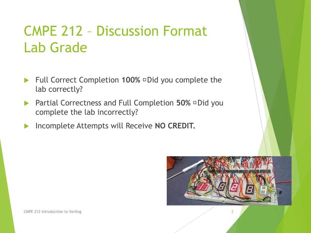 cmpe 212 discussion format lab grade