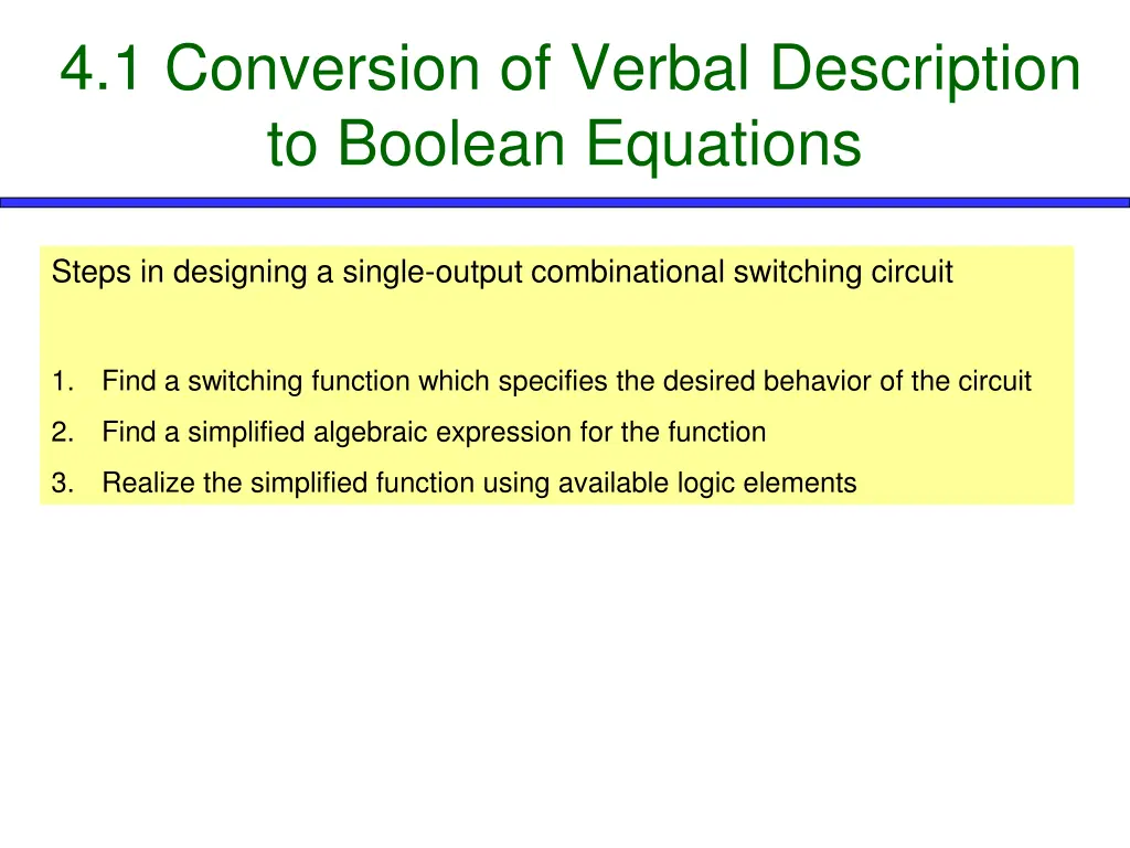 4 1 conversion of verbal description to boolean