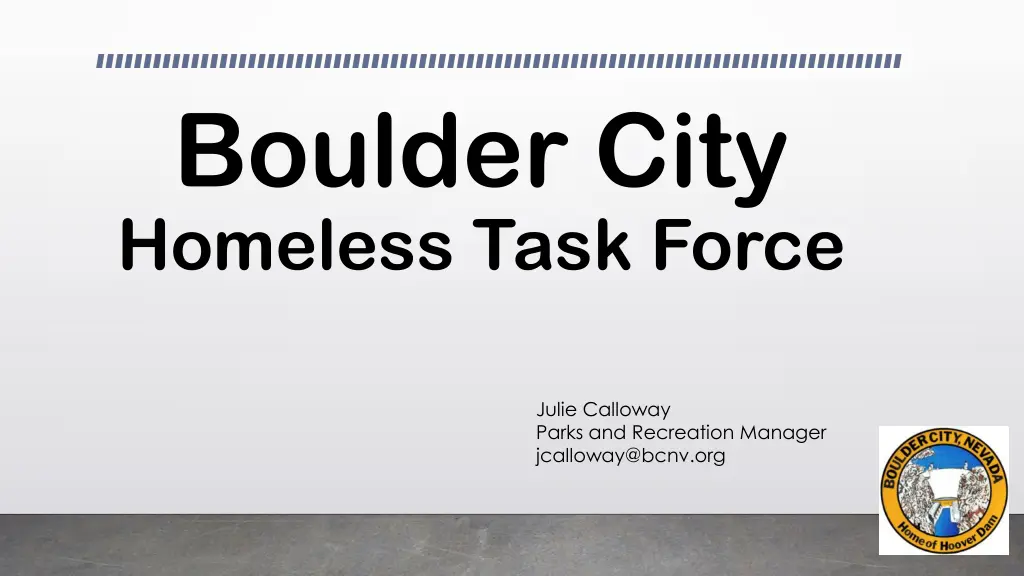 boulder city homeless task force