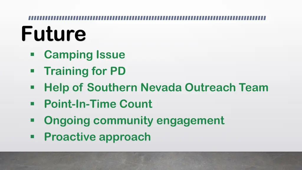future camping issue training for pd help