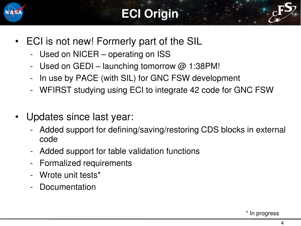 eci origin