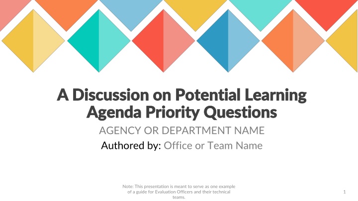 a discussion on potential learning a discussion