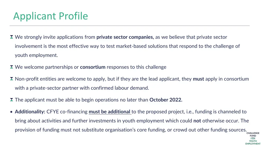 applicant profile