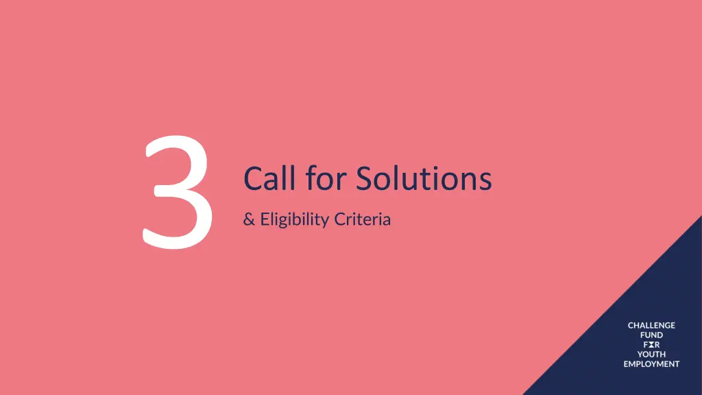call for solutions