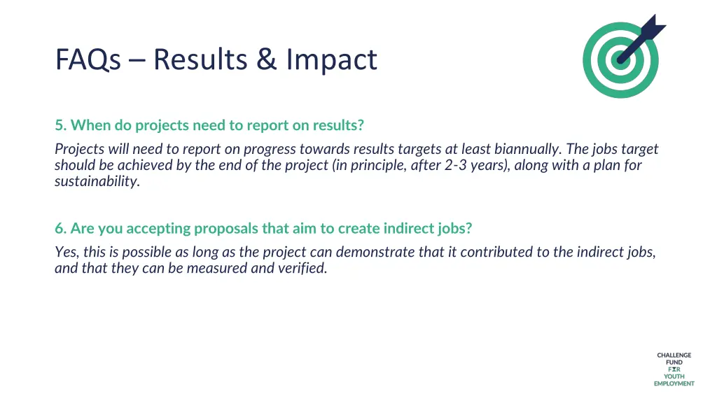 faqs results impact 2