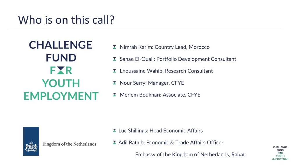 who is on this call