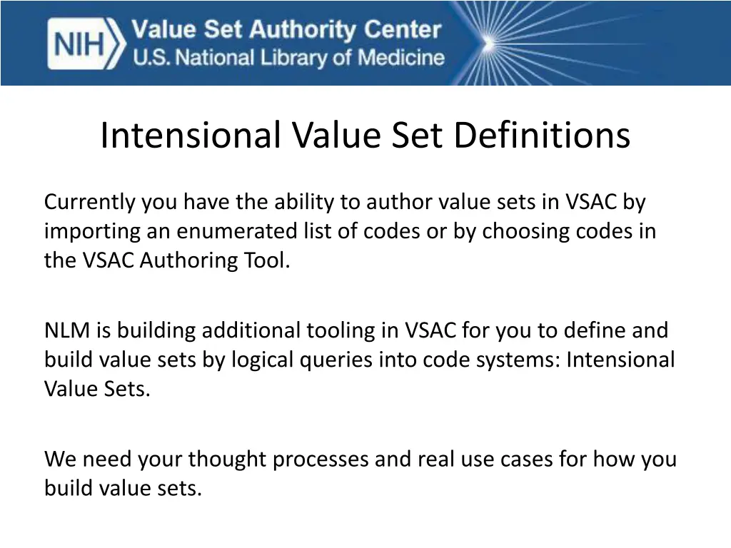 intensional value set definitions