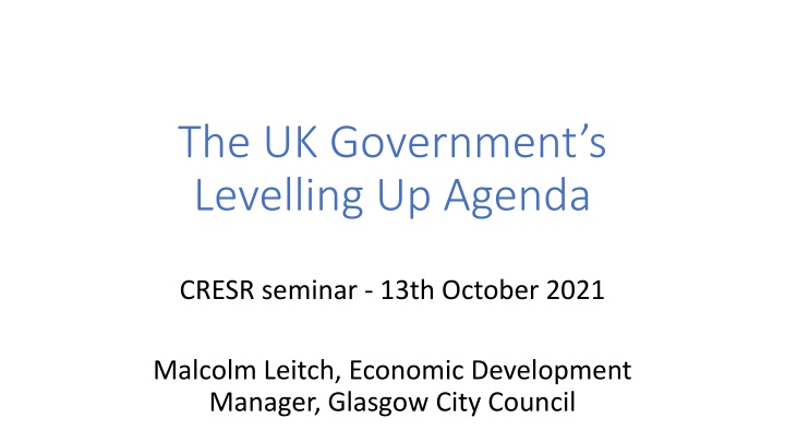 the uk government s levelling up agenda