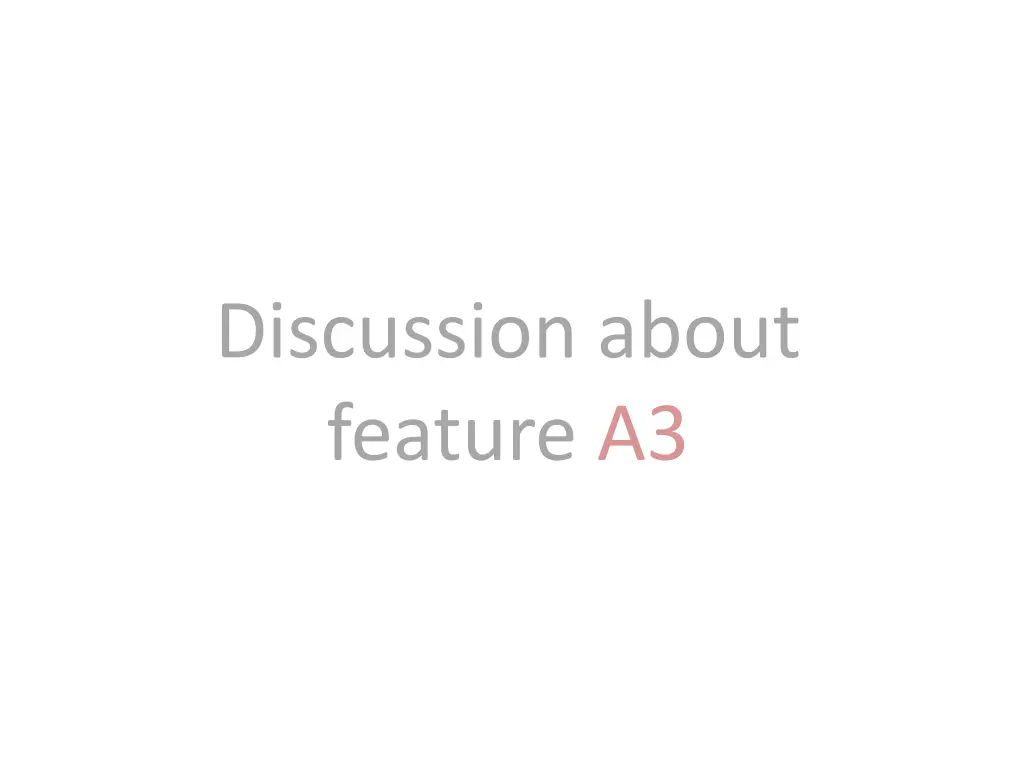 discussion about feature a3