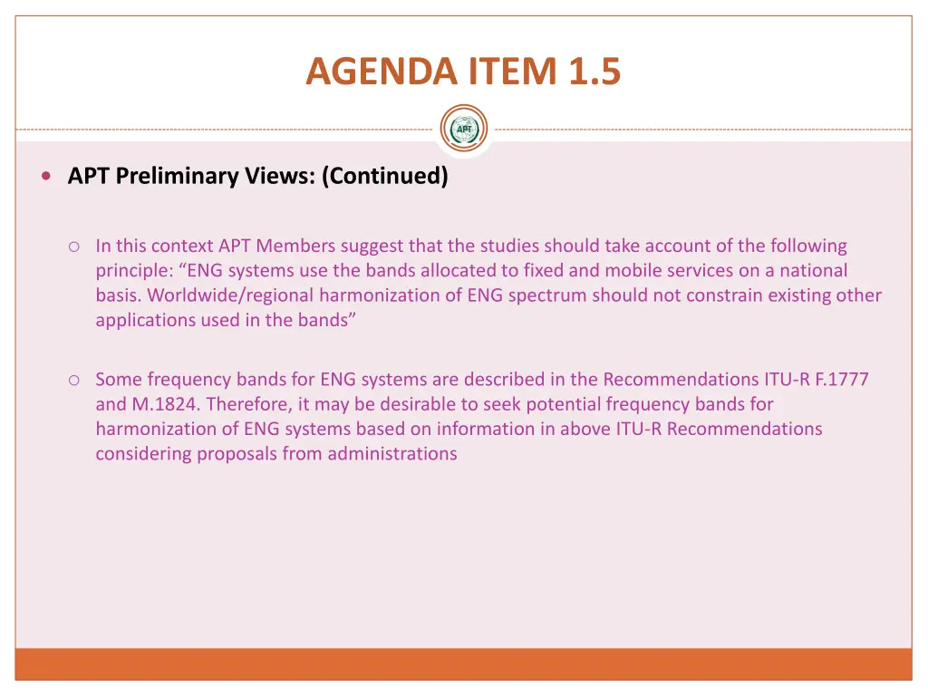 agenda item 1 5 1