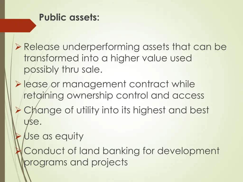 public assets