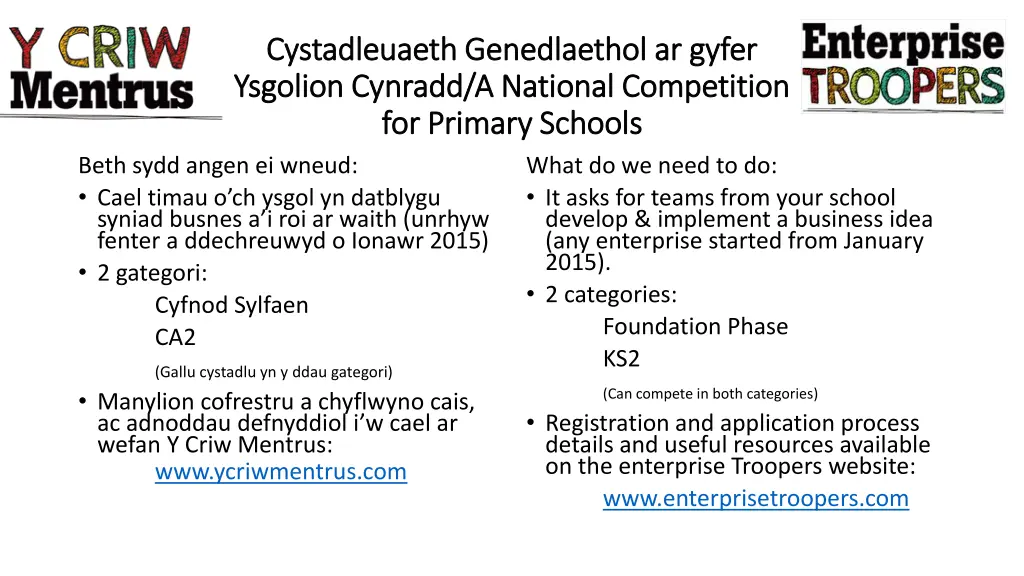 cystadleuaeth cystadleuaeth genedlaethol ysgolion