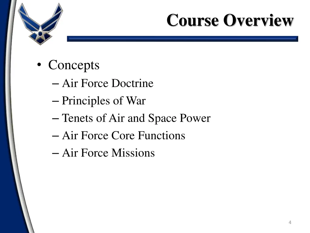 course overview