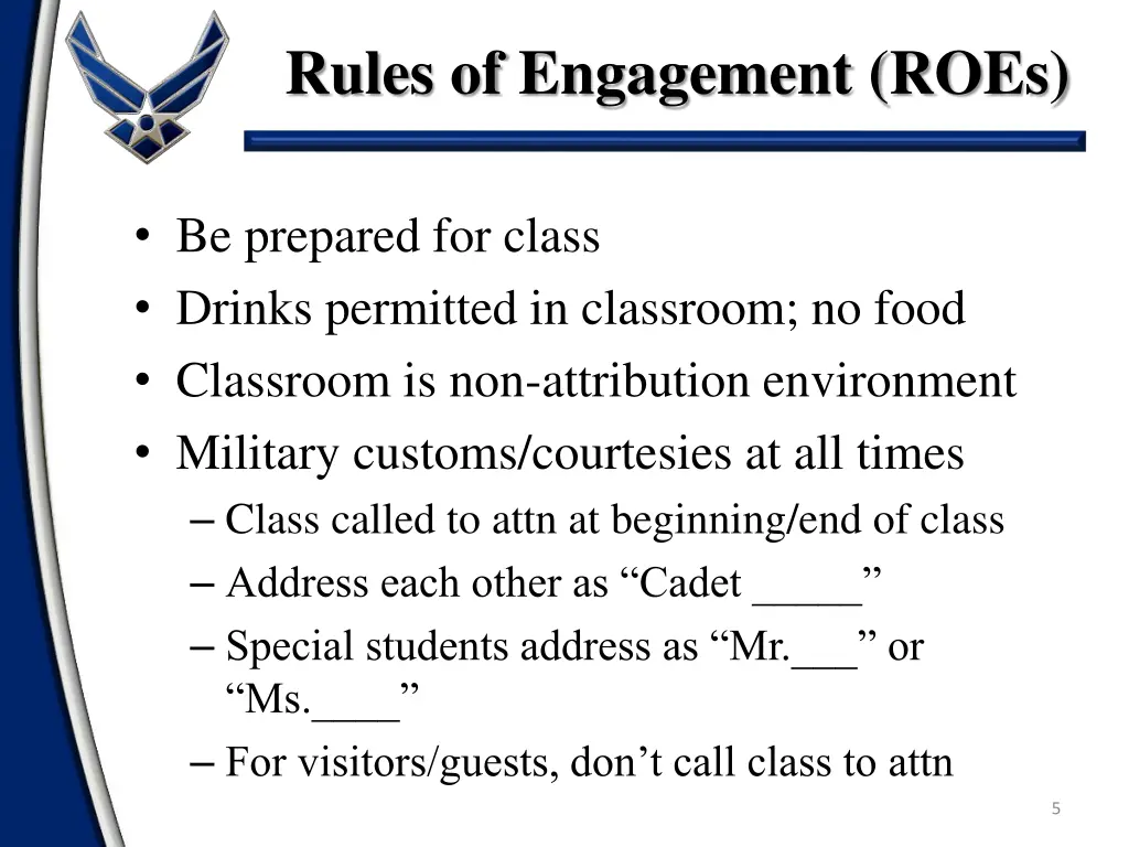 rules of engagement roes