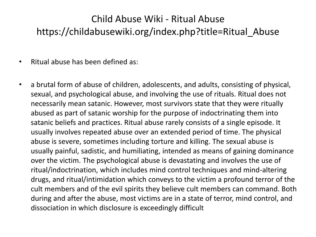 child abuse wiki ritual abuse https