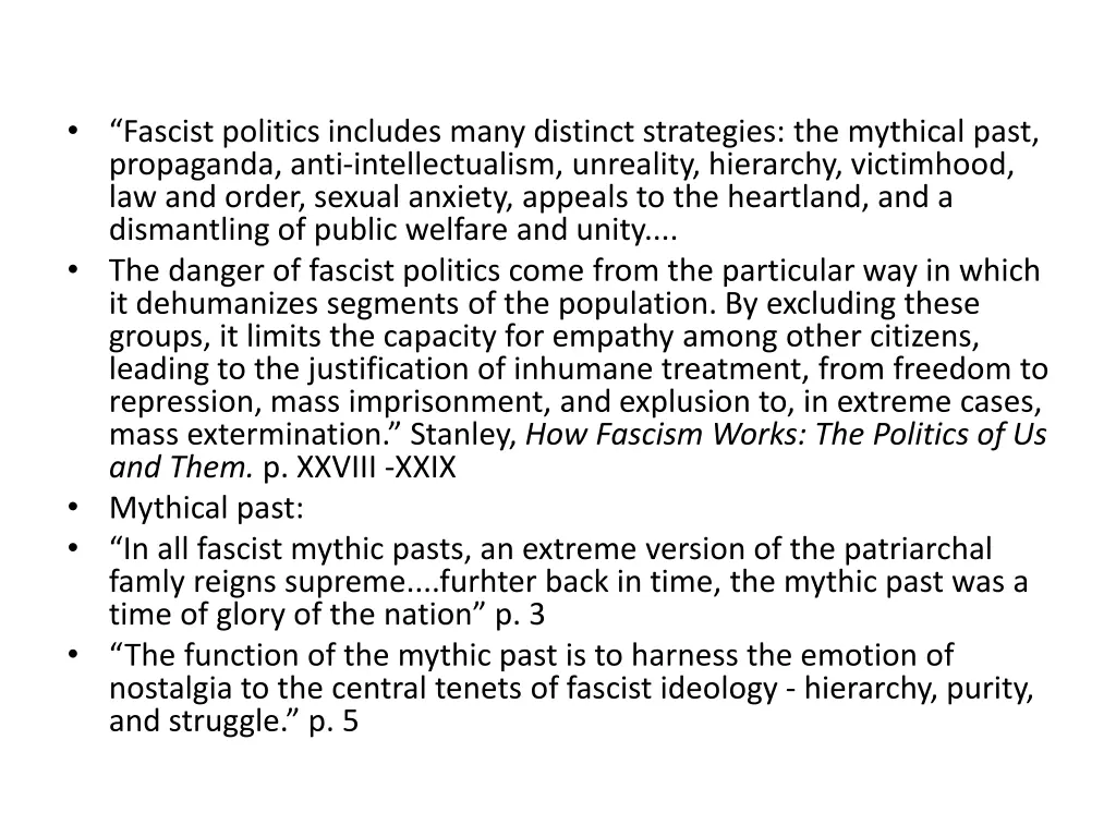fascist politics includes many distinct