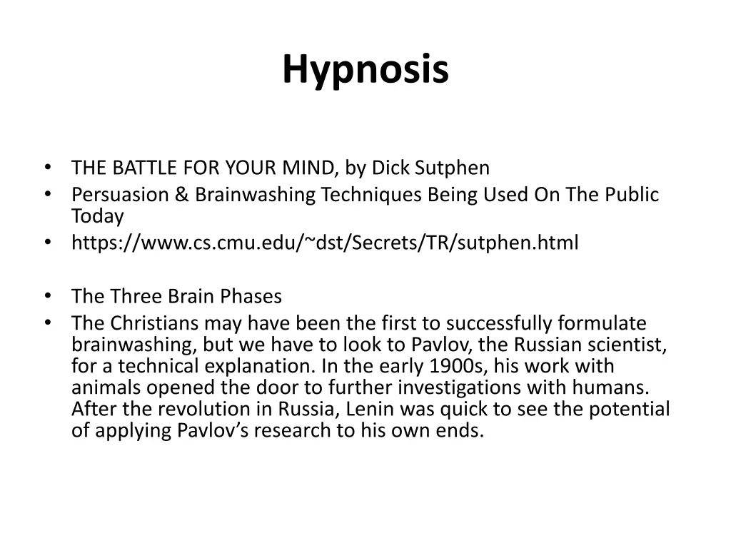 hypnosis