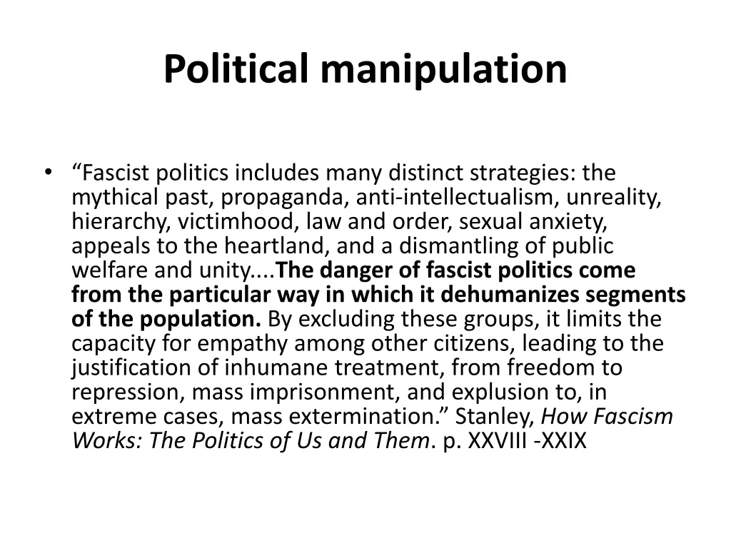 political manipulation