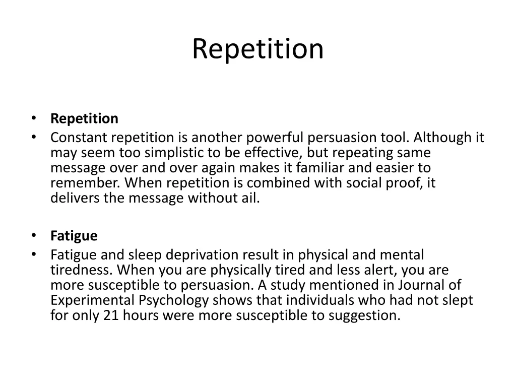 repetition