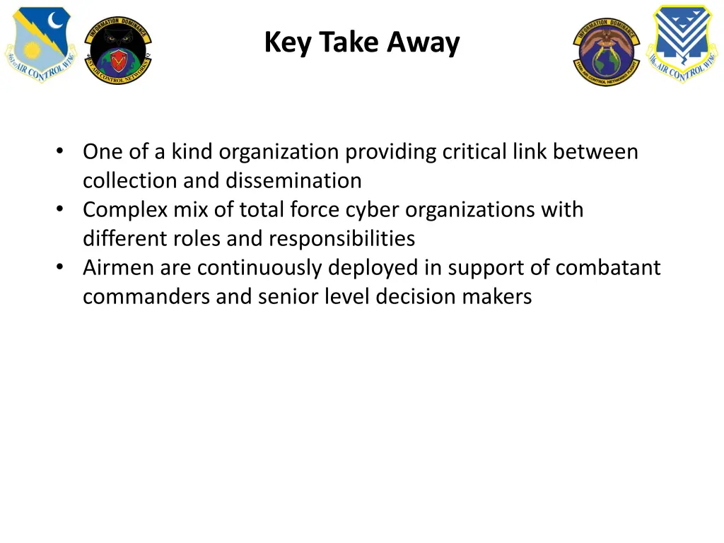 key take away