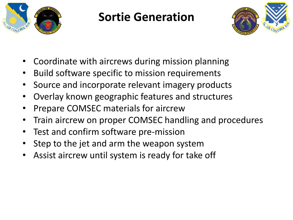 sortie generation